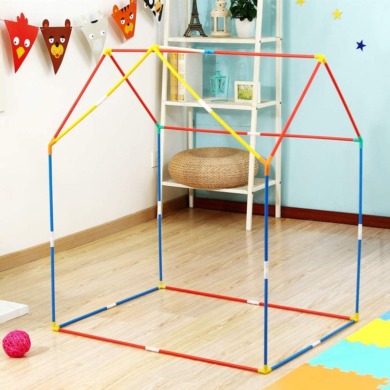 POCO DIVO Castle Play Tent Kids Pretend Playhouse (Floral) - Image 2